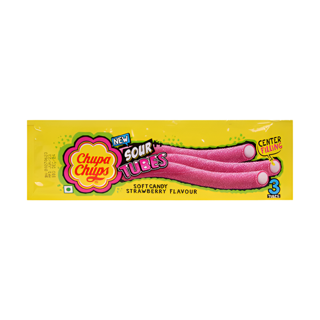 Chupa Chups Sour Tubes Strawberry