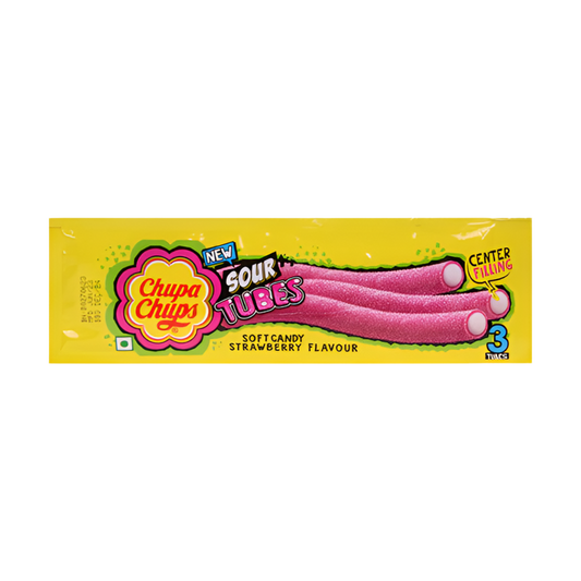 Chupa Chups Sour Tubes Strawberry