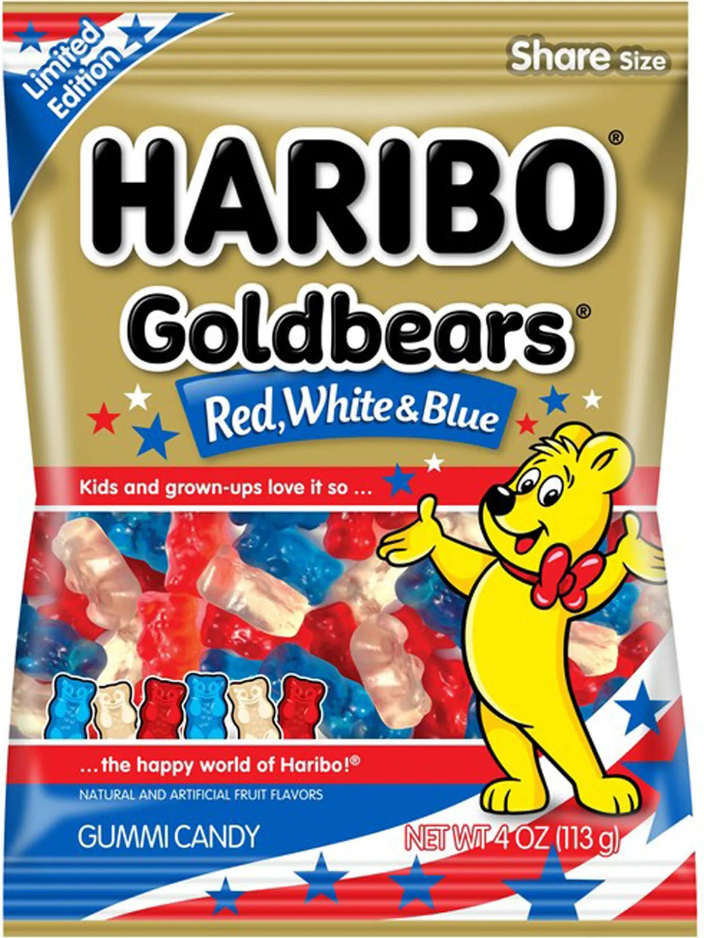 Haribo Goldbären Red, White, Blue 113g